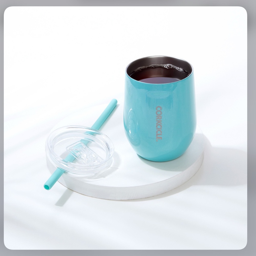 Corkcicle Wine Tumbler/Silicone Straw